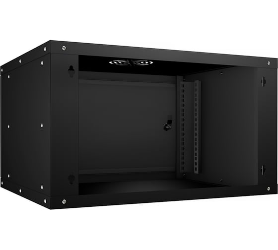 Телекоммуникационный настенный шкаф Cabeus 19" 6U, серия LIGHT разборный, цвет черный WSC-05D-6U55/45m-BK
