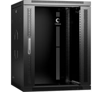 Телекоммуникационный настенный шкаф Cabeus 19" 15U цвет черный SH-05F-15U60/45-BK