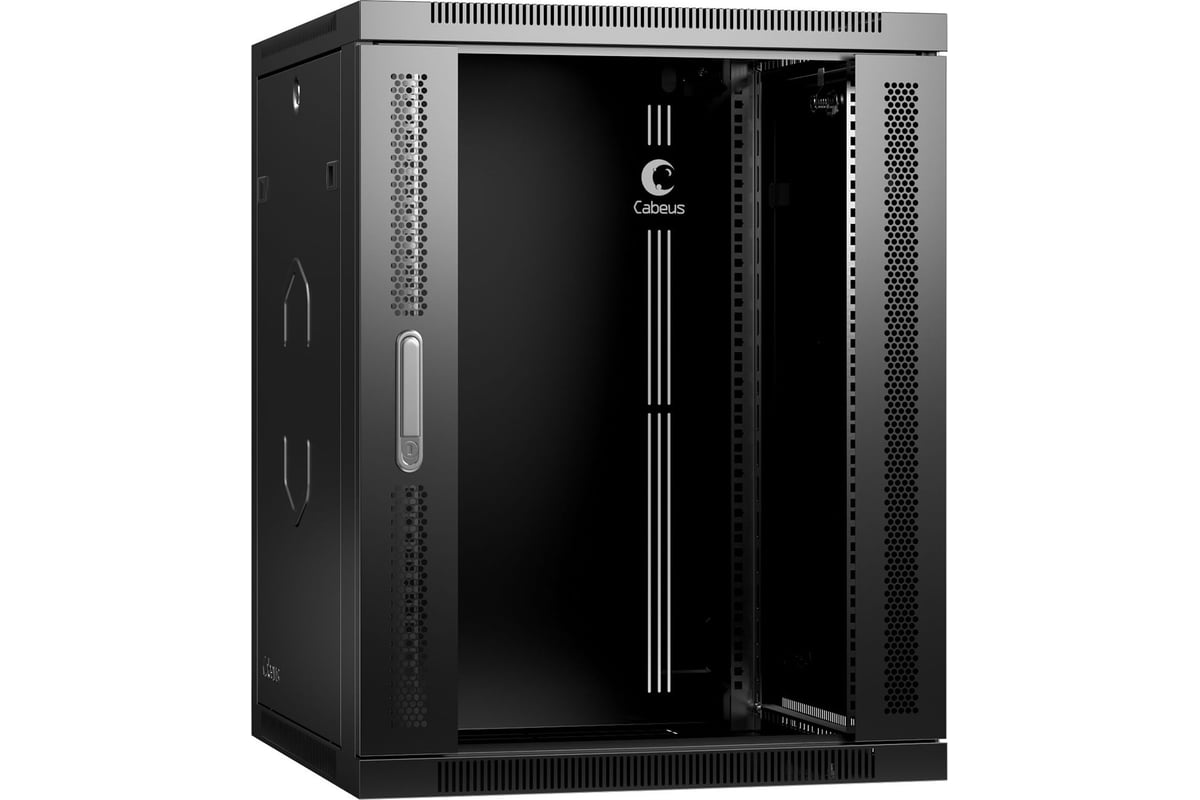Телекоммуникационный настенный шкаф Cabeus 19" 15U цвет черный SH-05F ...