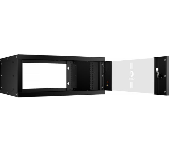 Телекоммуникационный настенный шкаф Cabeus 19" 4U, серия LIGHT разборный, цвет черный WSC-05D-4U55/45-BK