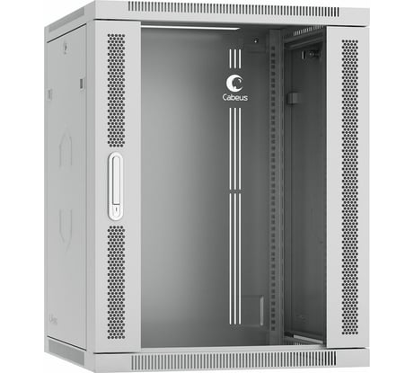 Телекоммуникационный настенный шкаф Cabeus 19" 15U цвет серый SH-05F-15U60/45