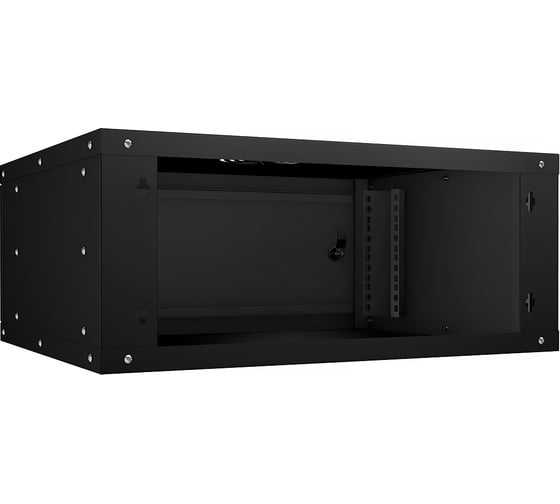 Телекоммуникационный настенный шкаф Cabeus 19" 4U, серия LIGHT разборный, цвет черный WSC-05D-4U55/45m-BK