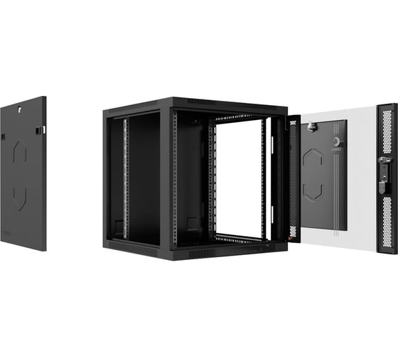 Телекоммуникационный настенный шкаф Cabeus 19" 9U цвет черный SH-05F-9U60/60-BK