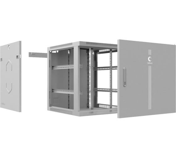 Телекоммуникационный настенный шкаф Cabeus 19" 9U цвет серый SH-05F-9U60/45m