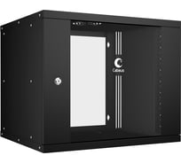 Телекоммуникационный настенный шкаф Cabeus 19" 9U, серия LIGHT разборный, цвет черный WSC-05D-9U55/45-BK
