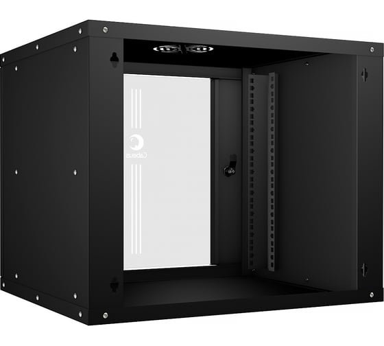 Телекоммуникационный настенный шкаф Cabeus 19" 9U, серия LIGHT разборный, цвет черный WSC-05D-9U55/45-BK