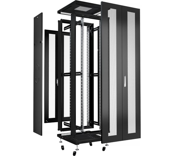 Телекоммуникационный напольный шкаф Cabeus 19" 47U цвет черный ND-05C-47U60/120-BK