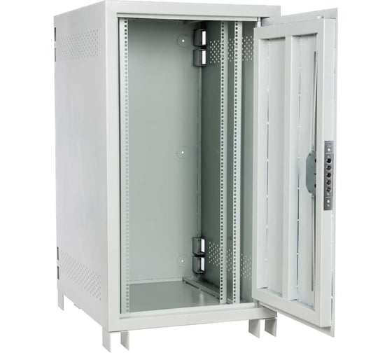 Телекоммуникационный антивандальный шкаф КДДС е-422 со стойками 19" 26u (тип 4) 715-1250-865 (шхвхг) с ножками УТ-00001602