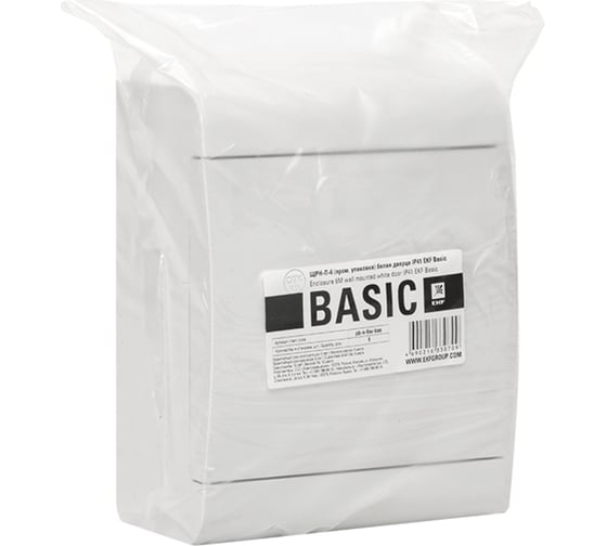 Распределительный щит EKF ЩРН-П-6 белая дверца IP41 Basic pb-n-6w-bas