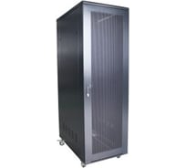 Рэковая стойка Wize Pro W32U100R-M 19”, 32U, 600x1000 мм, передняя и задняя двери металлические перфорированные, колеса 136852
