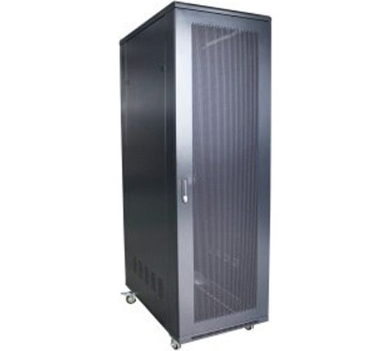 Рэковая стойка Wize Pro W27U100R-M 19”, 27U, 600x1000 мм, передняя и задняя двери металлические перфорированные, колеса 136849 1