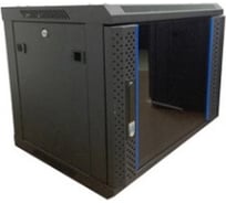 Настенный шкаф Wize Pro W9U45R 19", 9U, 600x450 мм, стеклянная передняя дверь, задняя стенка металлическая, неоткидная, рэк 136844