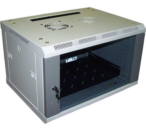 Настенный шкаф TWT Pro 18U 600x600, стеклянная дверь TWT-CBW2-18U-6x6