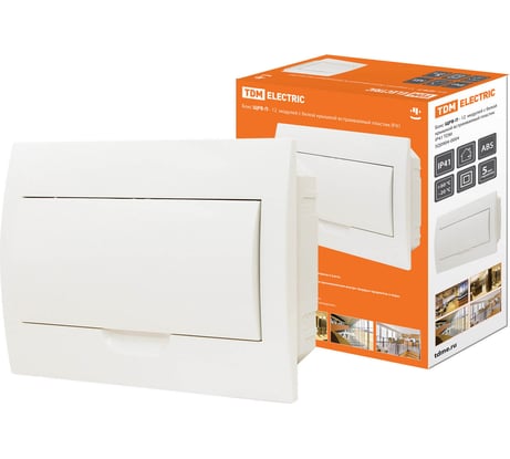 Щиток электрический TDM ELECTRIC 12 модулей с крышкой пластик IP41 SQ0904-0004