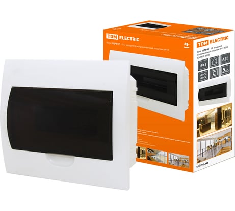Бокс ЩРВ-П-15 модулей встраиваемый пластик TDM ELECTRIC SQ0902-0010