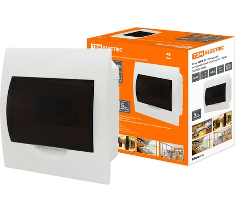 Бокс ЩРВ-П-8 модулей встраиваемый пластик TDM ELECTRIC SQ0902-0003
