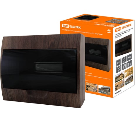 Бокс ЩРН-П-12 модулей навесной пластик Эко бук TDM ELECTRIC SQ0901-0023