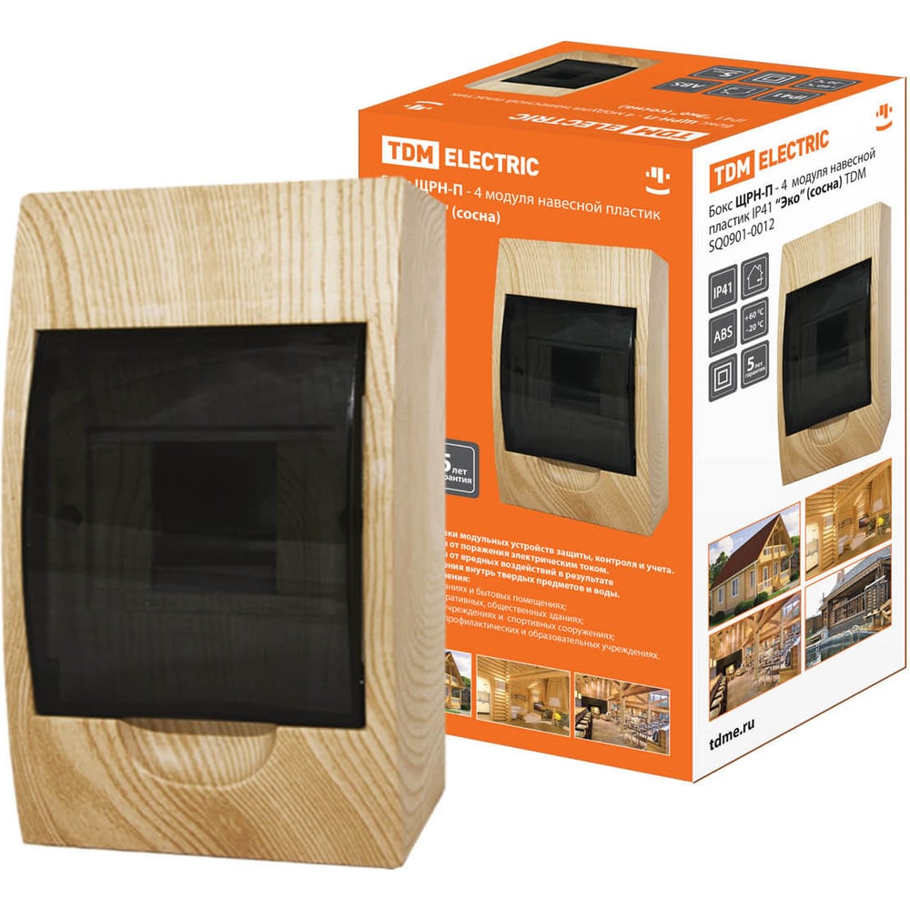 Бокс TDM ЩРН-П-4 модуля навесной пластик Эко сосна SQ0901-0012 ...