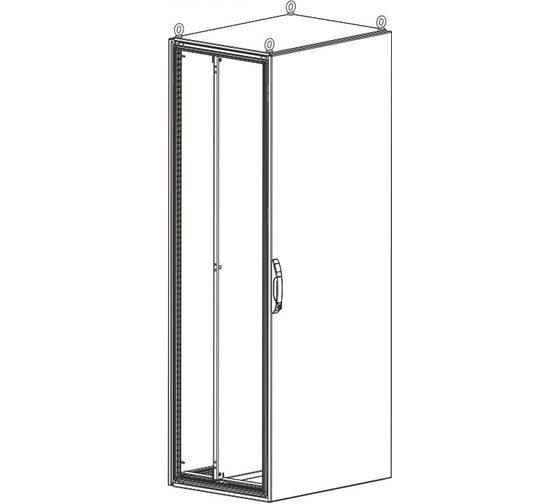 Корпус электротехнического шкафа Elbox EMS, IP65, 2200x800x500 мм ВхШхГ, дверь: металл, цвет: серый, EMS-2200.800.500-1-IP65