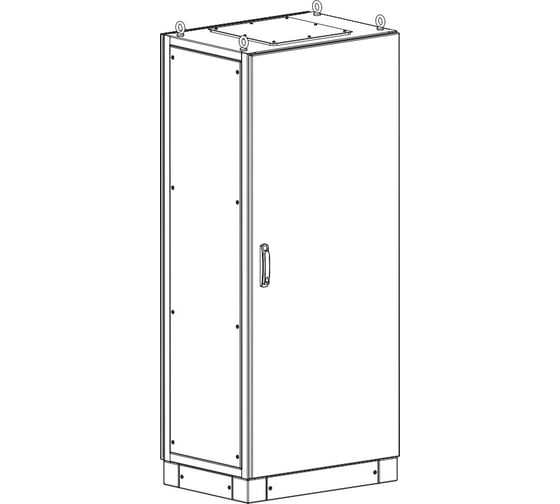 Электротехнический напольный шкаф Elbox EME, IP55, 2200x800x600 мм ВхШхГ, дверь: металл, цвет: серый, EME-2200.800.600-1-IP55