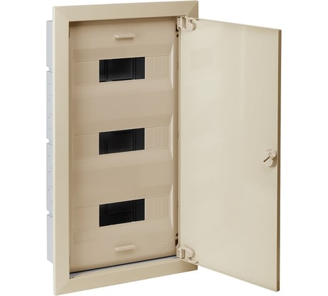 Щиток скрытой проводки Рувинил Тусо на 36 модулей с металличической дверцей 580x325x103 мм бежевый 68136МБЖ