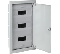 Щиток скрытой проводки Рувинил Тусо на 36 модулей с металличической дверцей 580x325x103 мм серый 68136МС