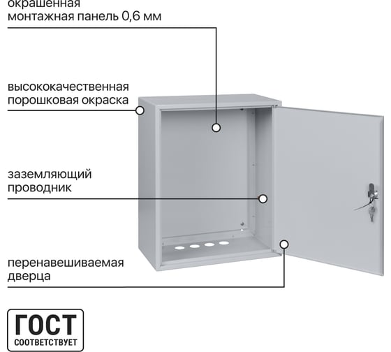Щит с монтажной панелью ЩМП-2-0 Народный 500х400х220 TDM ELECTRIC SQ0905-0902