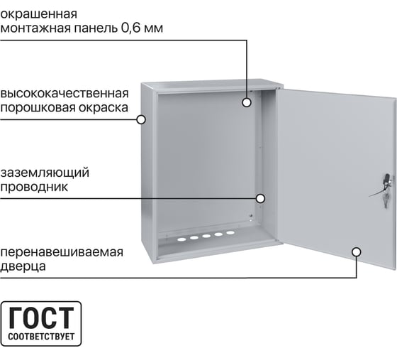 Щит с монтажной панелью ЩМП-3-0 Народный 650х500х220 TDM ELECTRIC SQ0905-0903