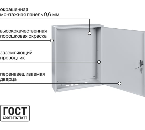 Щит с монтажной панелью ЩМП-3-1 Народный IP31 650х500х150 TDM ELECTRIC SQ0905-0906