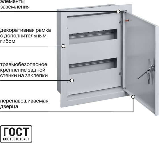 Встраиваемый распределительный щит ЩРВ-24 405х320х120 TDM ELECTRIC SQ0905-0005