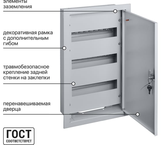 Встраиваемый распределительный щит ЩРВ-36 550х320х120 TDM SQ0905-0006