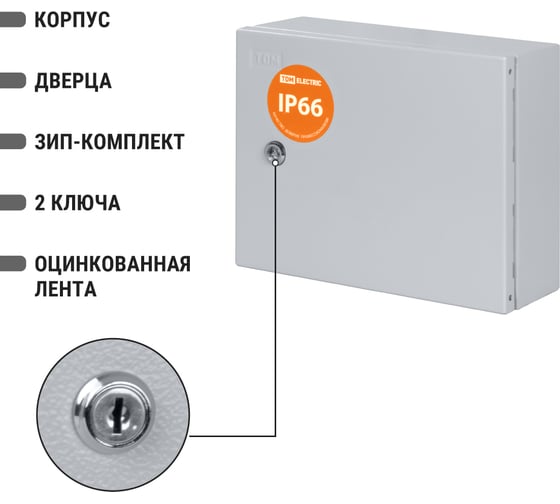 Распределительный навесной щит ЩРН-12 IP66 265х330х120 TDM ELECTRIC SQ0905-0070