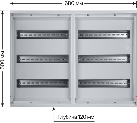 Распределительный навесной щит ЩРН-90 2-х дверный 500х680х120 TDM ELECTRIC SQ0905-0019