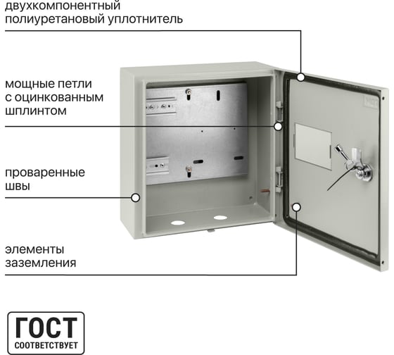 Учетно-распределительный щит ЩУ-1ф/1-0-3 IP66 TDM ELECTRIC SQ0905-0093
