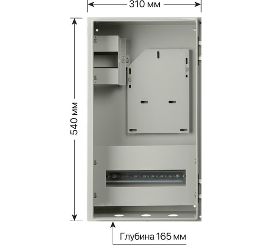 Учетно-распределительный щит ЩУ-3ф/1-0-12 IP66 540х310х165 TDM ELECTRIC SQ0905-0098