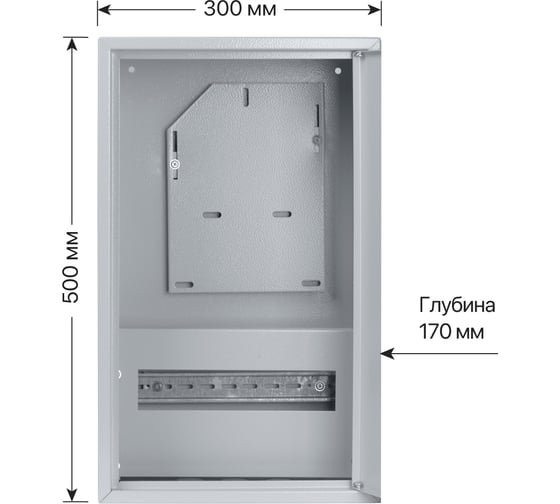 Навесной распределительный учетный щит ЩУРН-3/12 Народный 500х300х170 TDM ELECTRIC SQ0905-0802