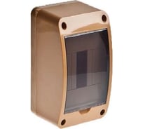 Щиток открытой проводки Рувинил Тусо на 4 модуля с вертикальной дверцей 140x90x85 мм коричневый 68304К