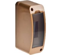 Щиток открытой проводки Рувинил Тусо на 2 модуля с вертикальной дверцей 140x55x85 мм коричневый 68302К