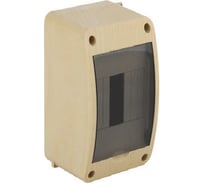 Щиток открытой проводки Рувинил Тусо на 4 модуля с вертикальной дверцей 140x90x85 мм бежевый 68304БЖ