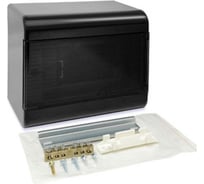 Щиток открытой проводки Рувинил Тусо на 6 модулей с дверцей 160x132x93 мм черный 68026Ч