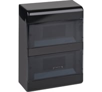 Щиток открытой проводки Рувинил Тусо на 18 модулей с 2 дверцами 225x323x94 мм черный 68018Ч