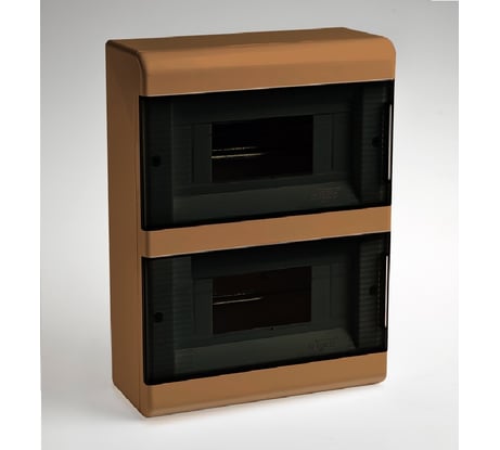 Щиток открытой проводки Рувинил Тусо на 18 модулей с 2 дверцами 225x323x94 мм коричневый 68018К