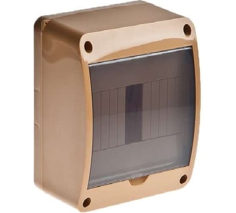 Щиток открытой проводки Рувинил Тусо на 6 модулей с вертикальной дверцей 140x125x85 мм коричневый 68306К