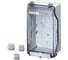 Пустой бокс HENSEL 253x136x115 IP55/IP65 пластиковый прозрачная пломбируемая дверь серый 3300139 1