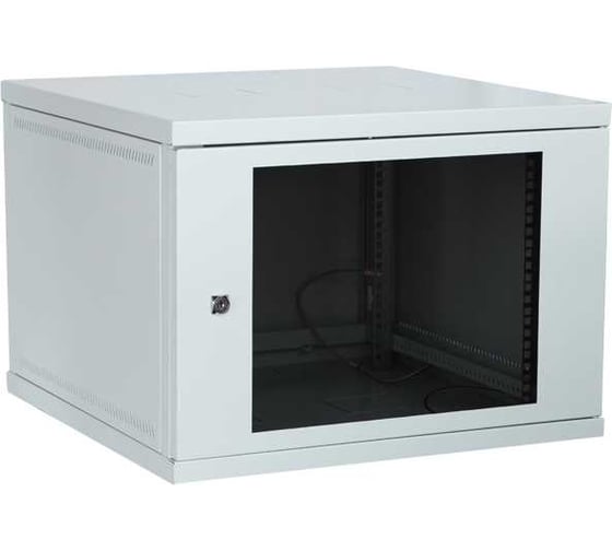 Шкаф настенный телекоммуникационный SUPRLAN стеклянная дверь ТВ-15U-0606-СР 05-0108 1