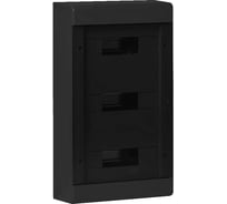 Щиток открытой проводки Тусо на 36 модулей с дверцей 520x303x117,5 мм черный Рувинил 68036Ч