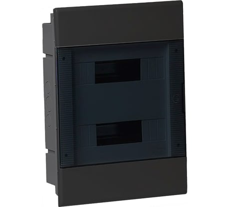 Щиток скрытой проводки Рувинил Тусо на 24 модуля с дверцей 415x299x103 мм черный 68124Ч
