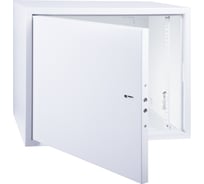 Настенный шкаф 19" антивандальный распашной 8U 600x400x450мм, серый RAL 7035 REXANT 04-2252
