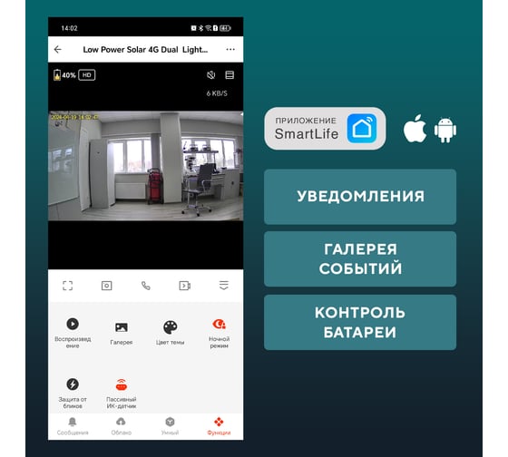 Умная автономная беспроводная wi-fi камера SECURIC SEC-SF-103W