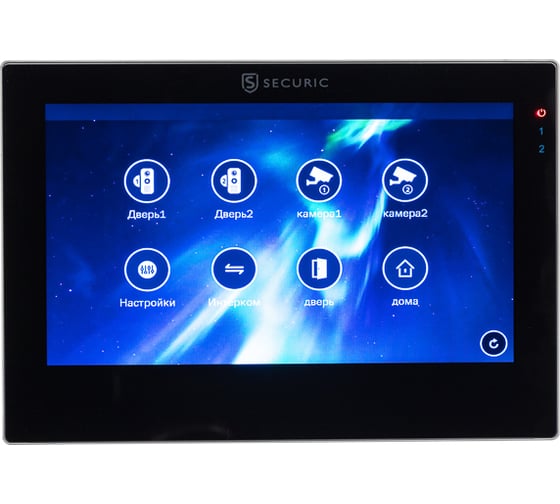 Цветной монитор видеодомофона SECURIC 7" формата ahd(1080p), с сенсорным экраном, детектором движения, функцией фото- и видеозаписи (модель ac-438) 45-0438